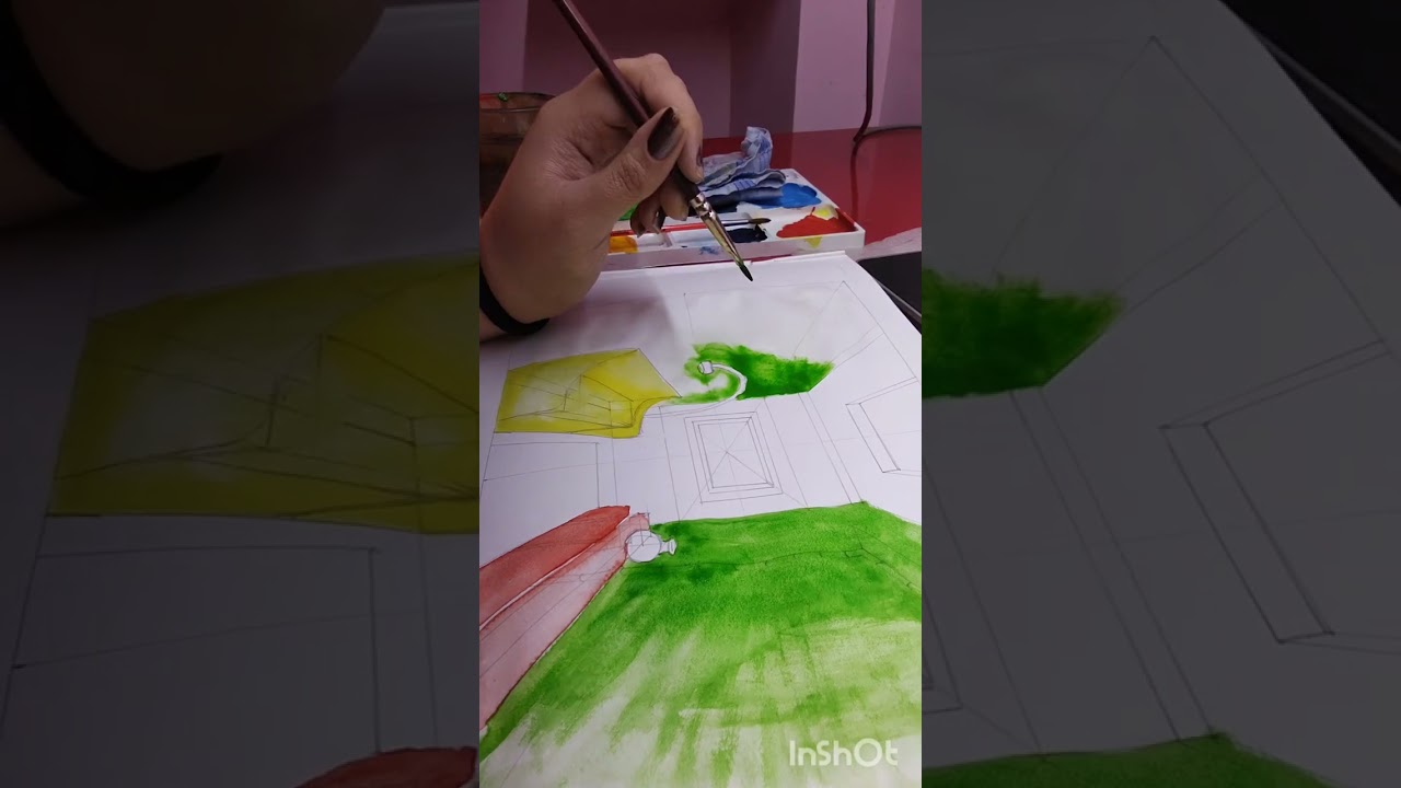 One Point Perspective Drawing #trending #viral #art #foryou #famous #explore