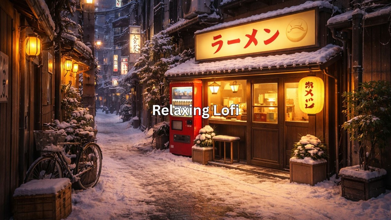 Winter mini-shop with relaxing Lofi beat, best for study, sleep and work