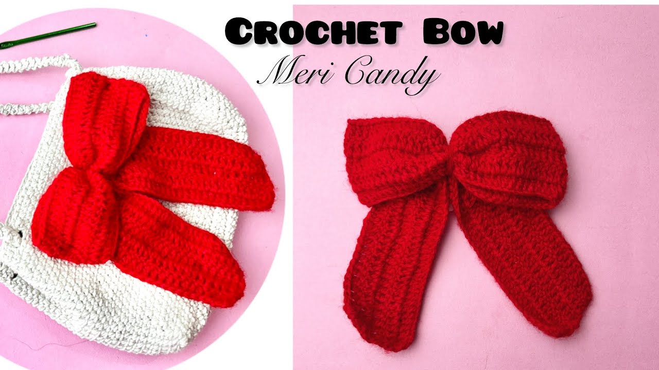 How to Crochet 🧶 Bow 🎀Tutorial/ Easy Crochet Bow pattern Step by Step for Beginners ||