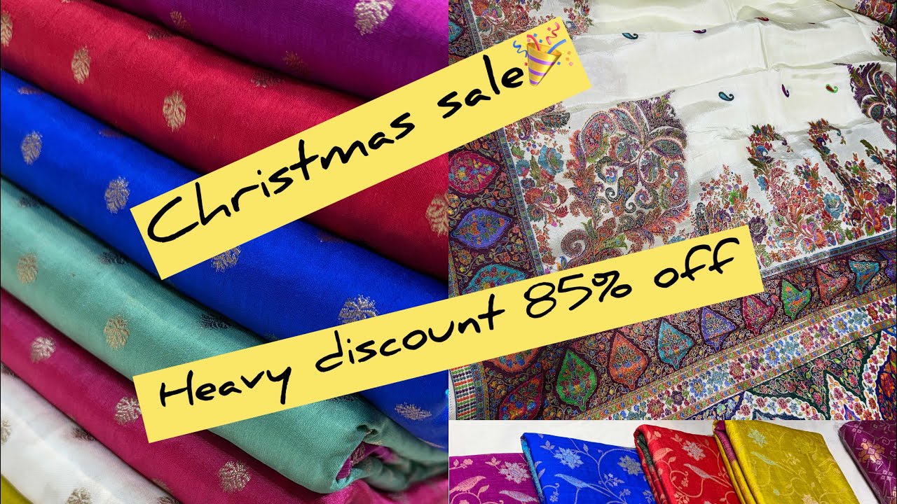 बनारसी सिल्क साड़ी 🥻4000-5000 वाली मात्र आधे रेट में 😱😱 । christmas offer 🎅🎉🎉 | Loot sale 😱