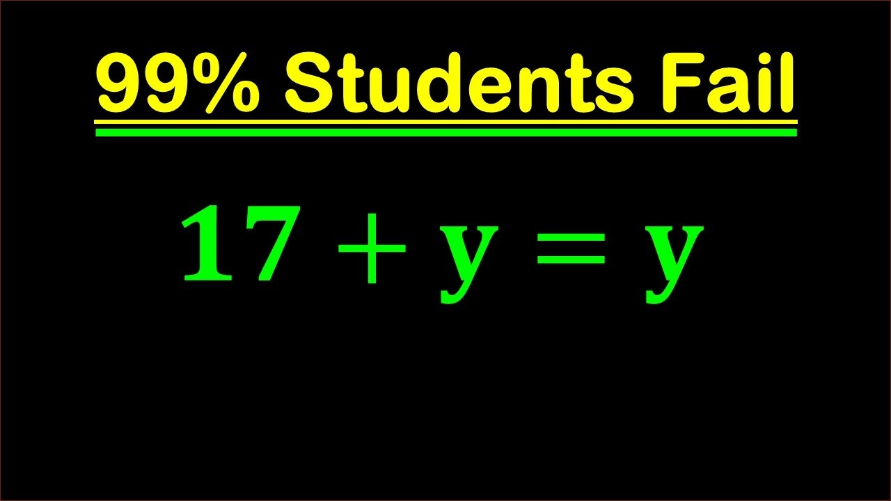 Solving a 'Harvard' University entrance exam | find y?