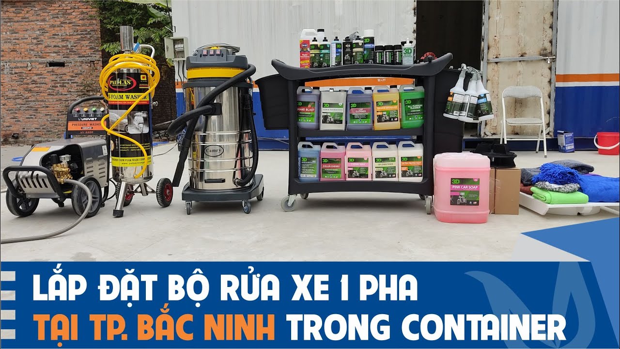 Cung cấp bộ rửa xe cho trạm Container Tiến Hiệp Auto Spa - TP. Bắc Ninh