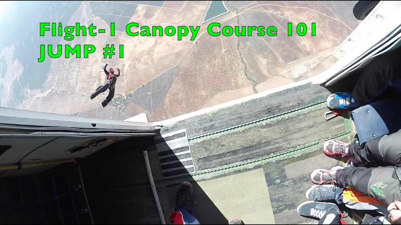 Flight-1 Canopy Course 101 Jump #1 (deflection & sweet spot)