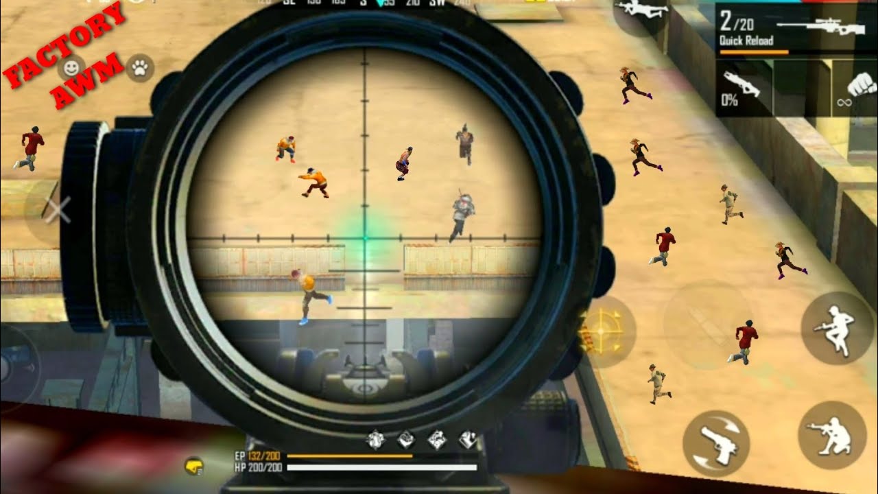 Free Fire factory fist fight longest fight - FF factory roof gameplay video - [Garena free fire] awm
