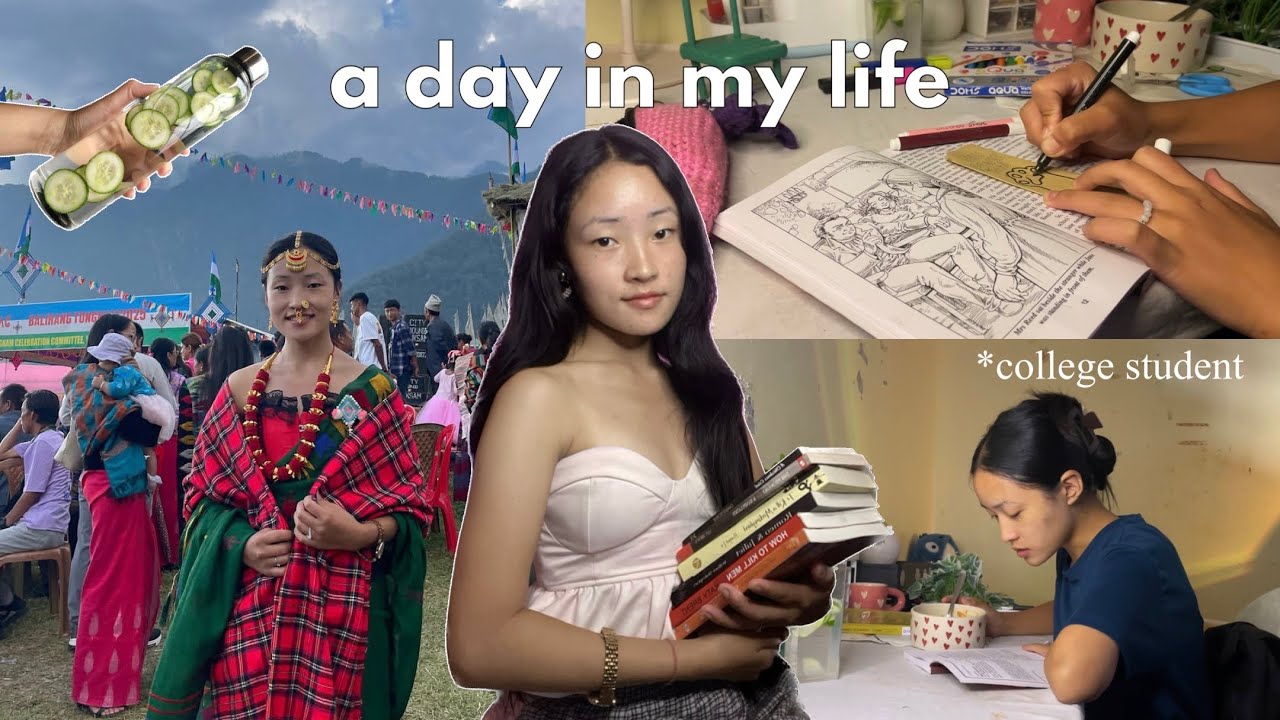 A day in my life 🦢 unboxing books , college student, traditional festival, living alone diaries