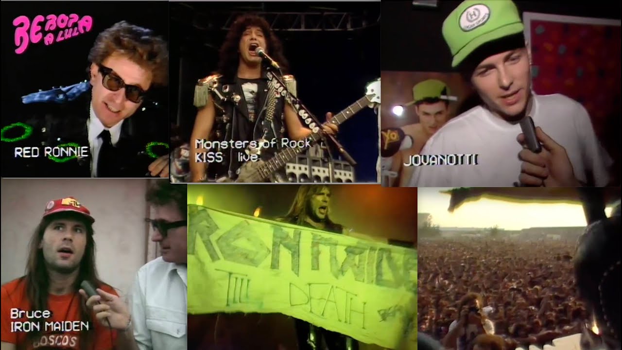 Be Bop a Lula clip Monsters of Rock vs/ Jovanotti. Iron Maiden, Kiss, Anthrax Modena 10.9.88