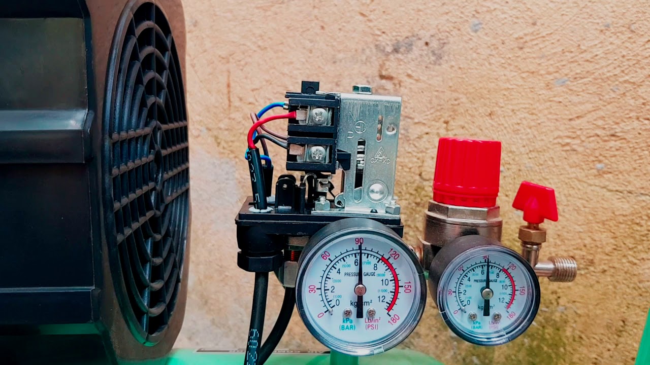 How to adjust compressor air pressure switch/paano mag adjust ng pressure ng compressor