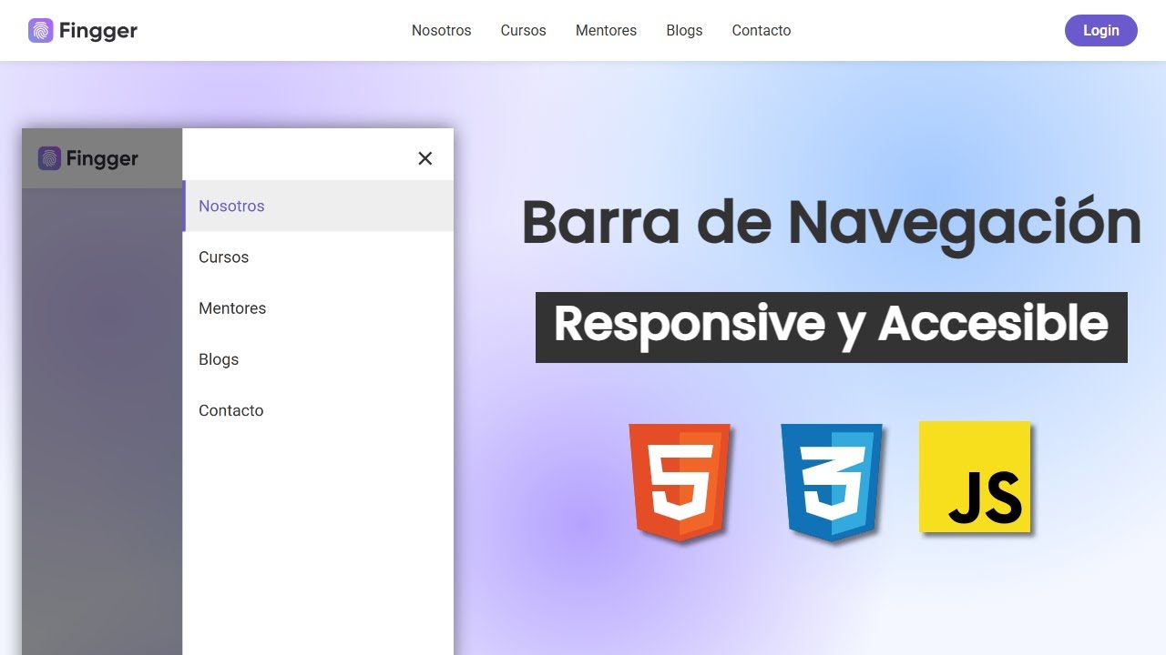 Cómo crear una Barra de Navegación Responsive y Accesible con HTML, CSS y JS | Tutorial Paso a Paso