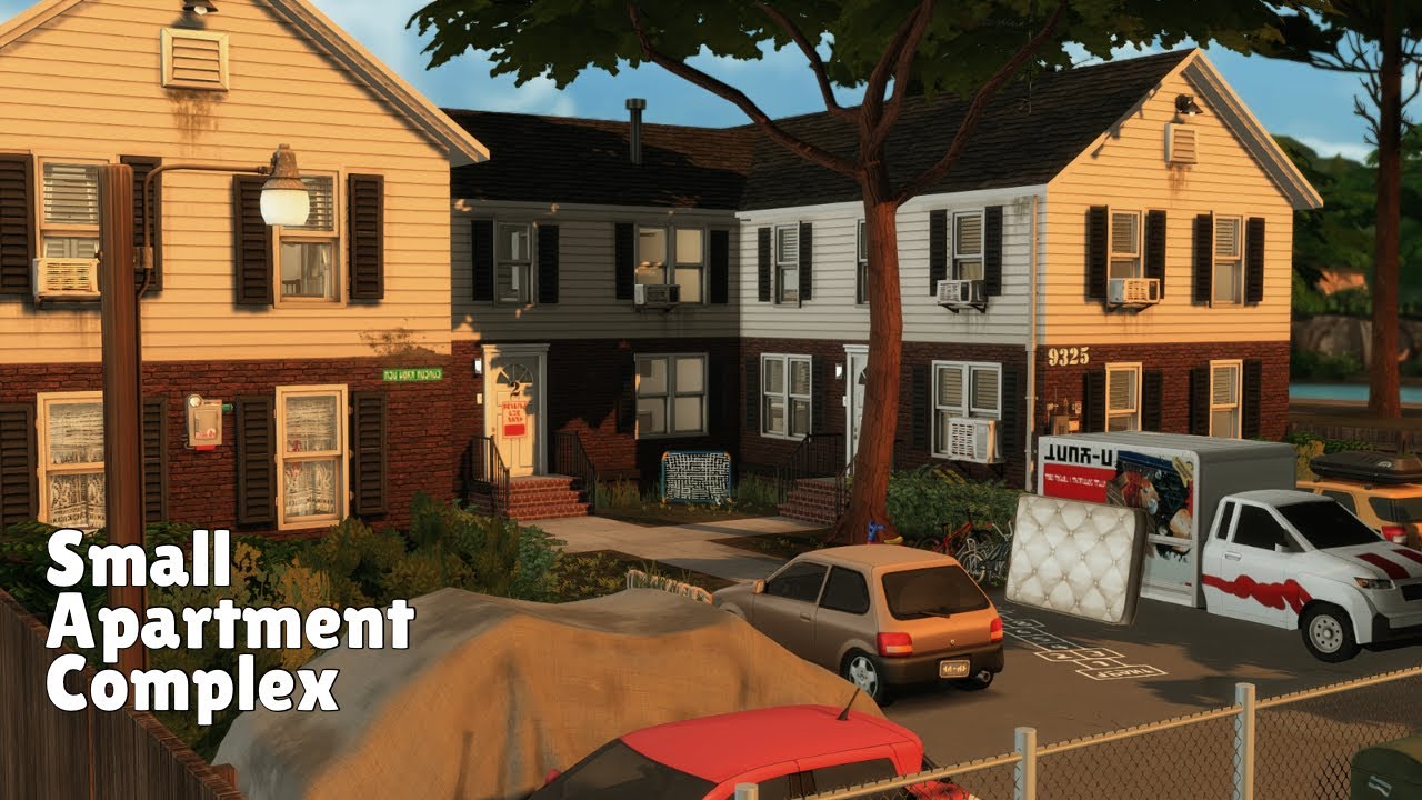Pine Cove Apartment Complex || Sims 4 CC Speed Build🔨|| CC included