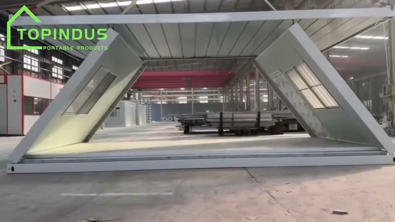 Steel Frame Modular Mobile Prefab 20FT Prefabricated Z Folding Container House Price for Sale