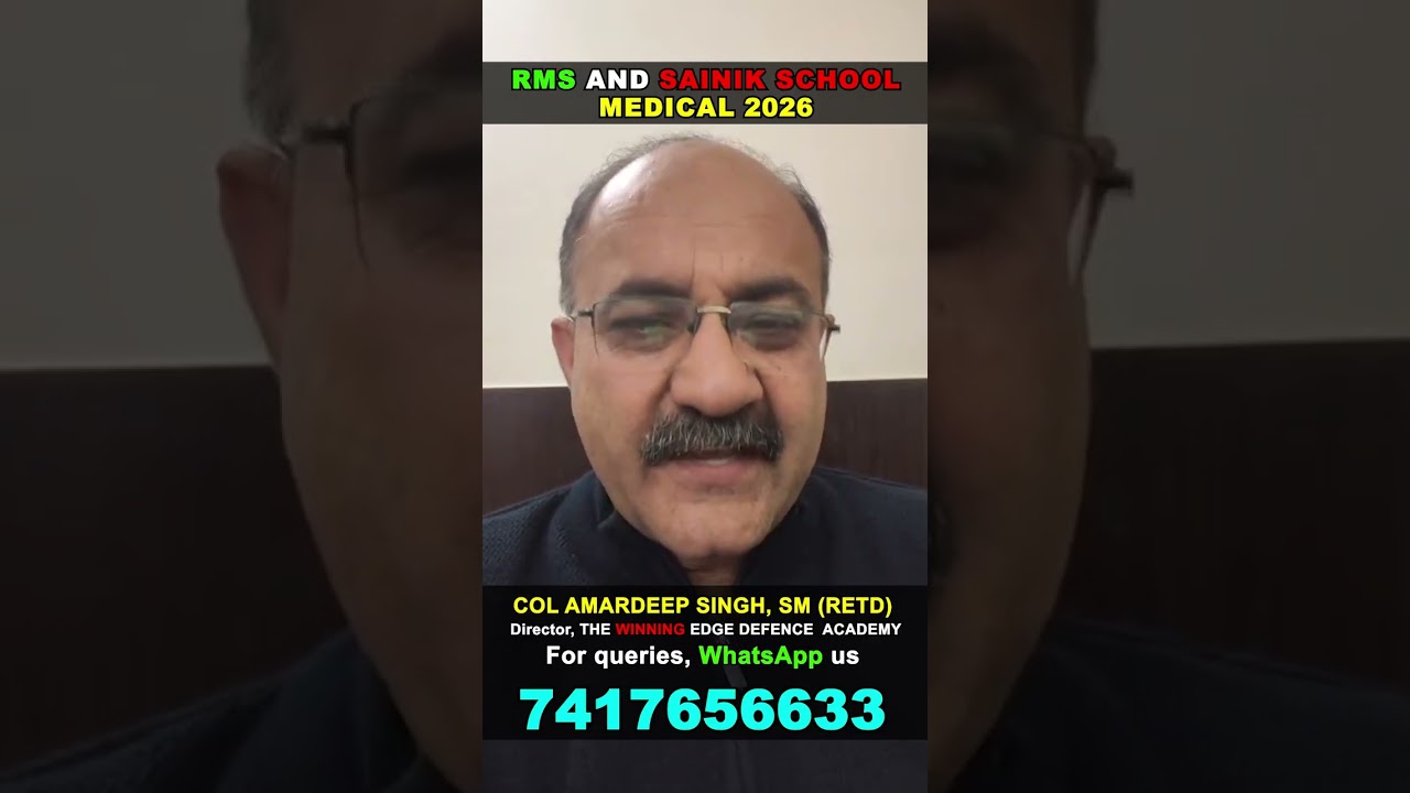 RMS and Sainik School Medical 2026 | Medical Process and Tips for Class 6 and Class 9