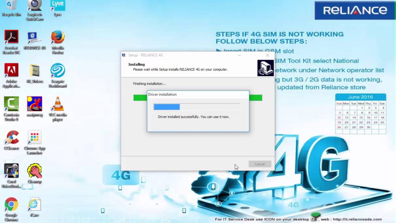 How to Install Reliance 4G Wipod