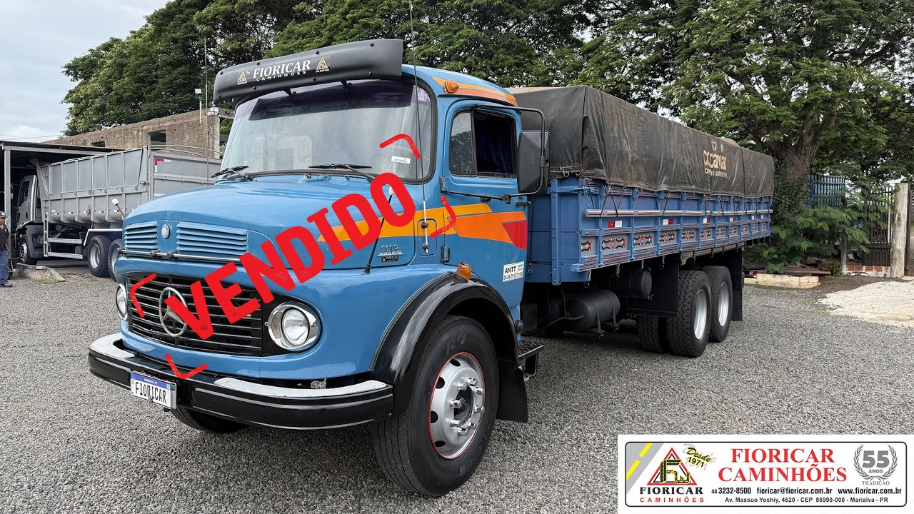 MERCEDES-BENZ 1113 1978/1978 REDUZIDO TURBO+D.HIDRÁULICA GRANELEIRA 7.60MTS