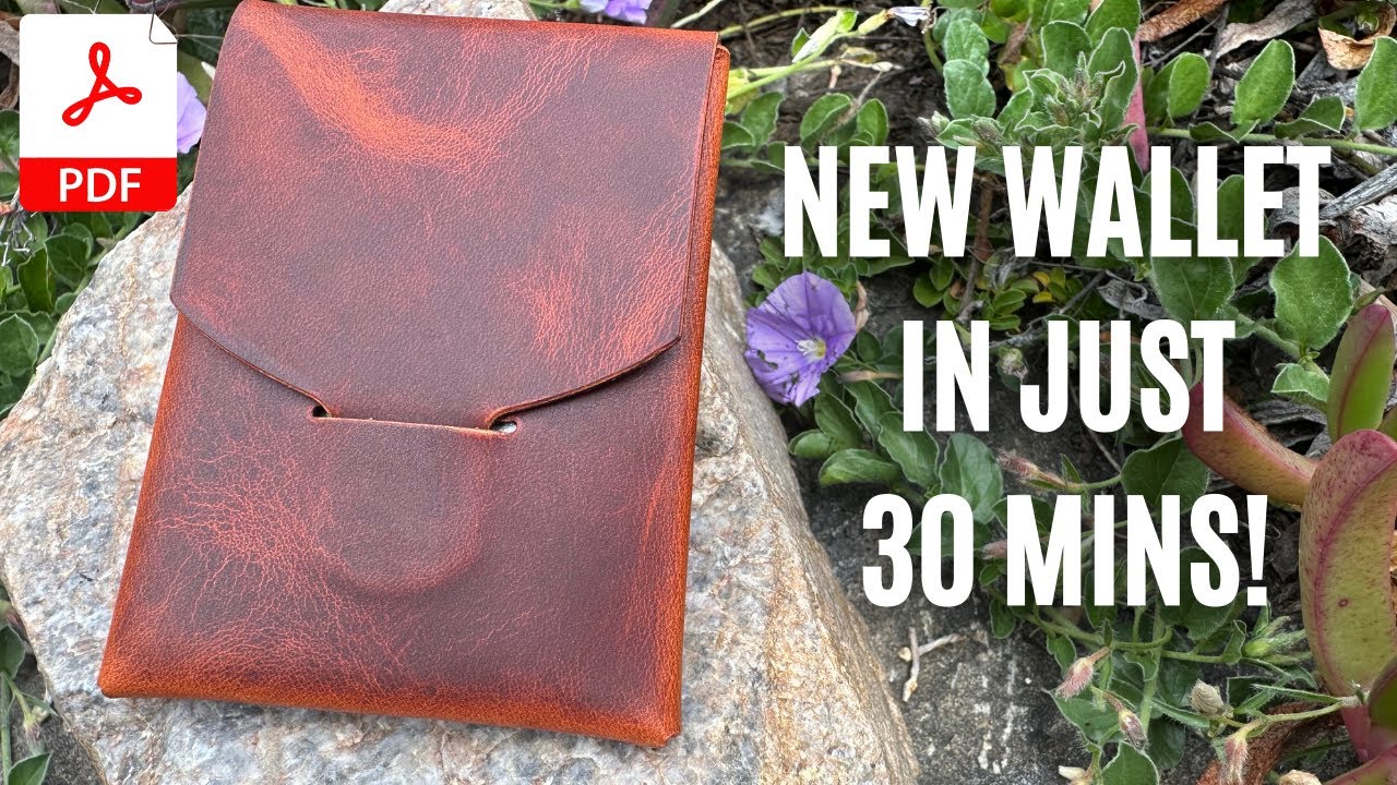 HAND-MAKING 'The Fix' STITCH-LESS Wallet | HYPER ASMR | Leather Pattern Testing | PDF