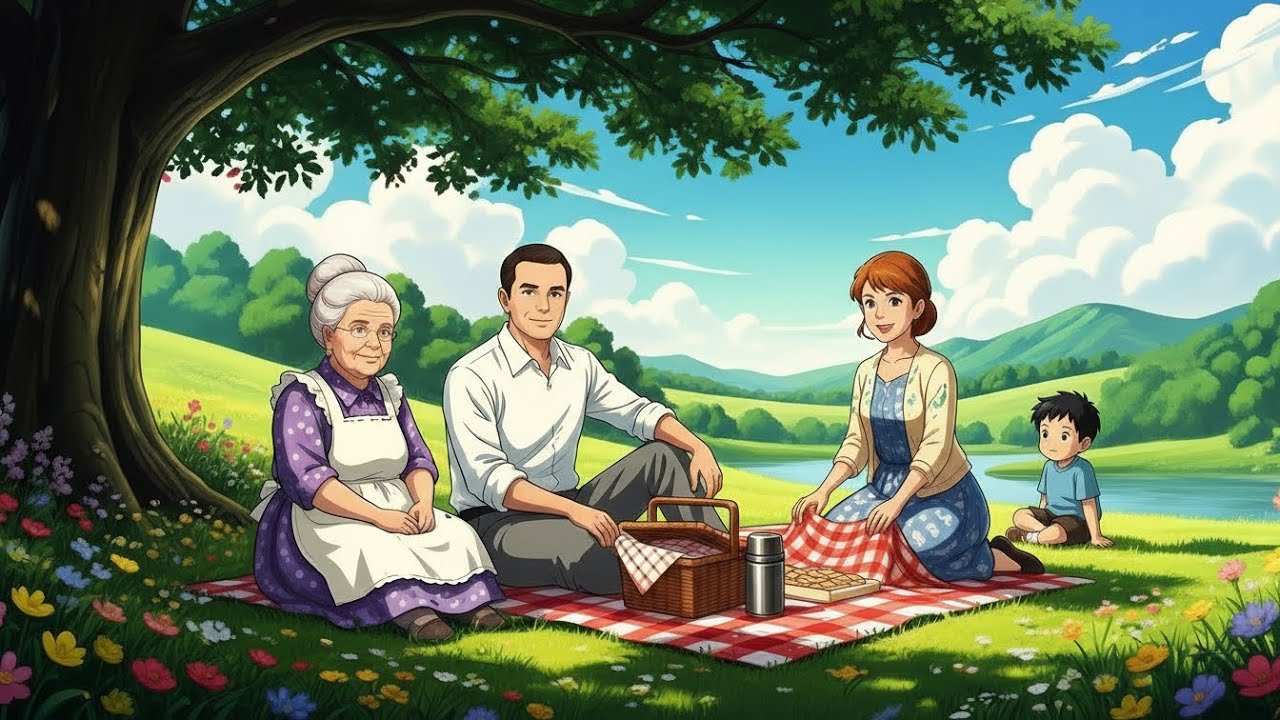Спокойный день пикника 🍃 | ASMR звуки природы | Анимация в стиле Ghibli | #ghibliinspi...