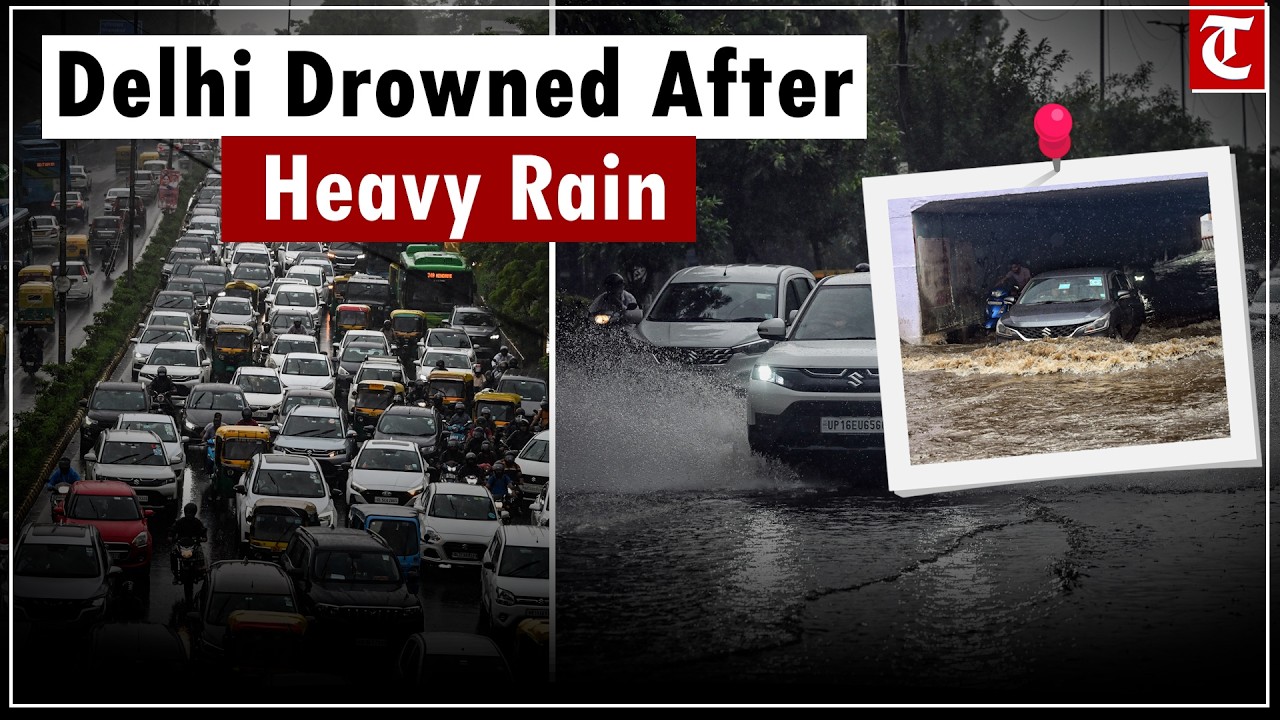 Delhi Rain Chaos: Heavy Monsoon Showers Trigger Waterlogging, Massive Traffic Jams | WATCH