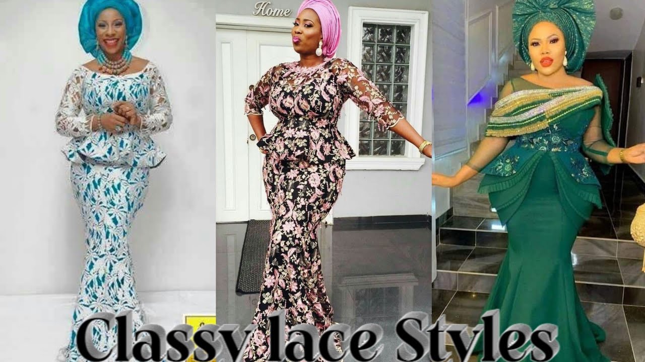 Latest Styles: lace Skirt and Blouse 