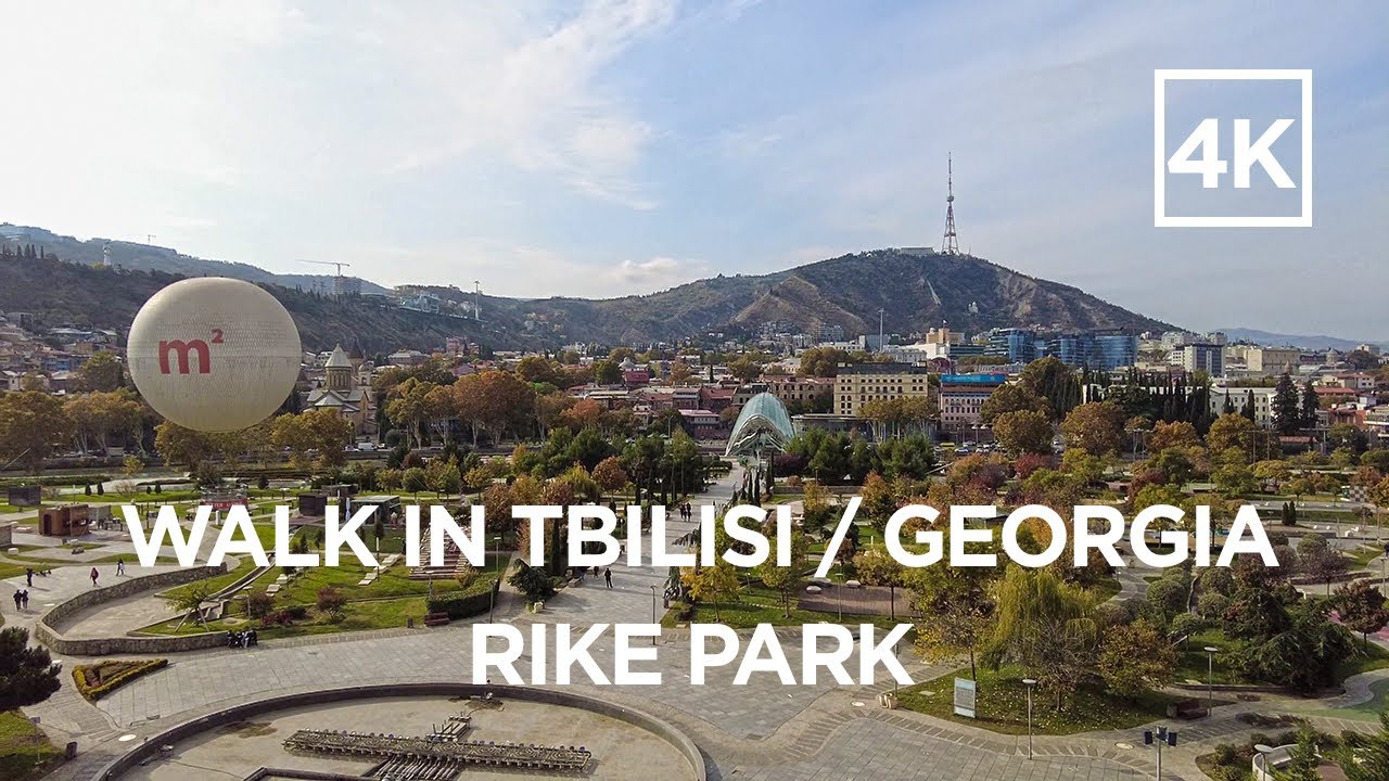 Walking tour in Tbilisi (Georgia) - Rike park, Nikoloz Baratashvili St. [4k]