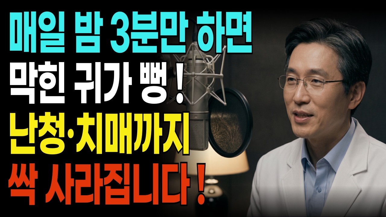매일 밤 3분 '이것'만 하세요! 난청,치매 걱정 평생 없어집니다 | 청력회복 | 난청 | 건강오디오북