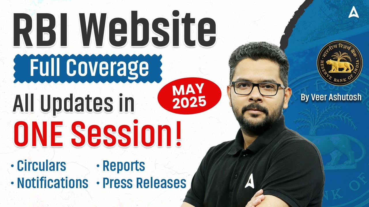 May 2025: RBI Website Full Coverage | All Updates in One Session | By Veer Ashutosh