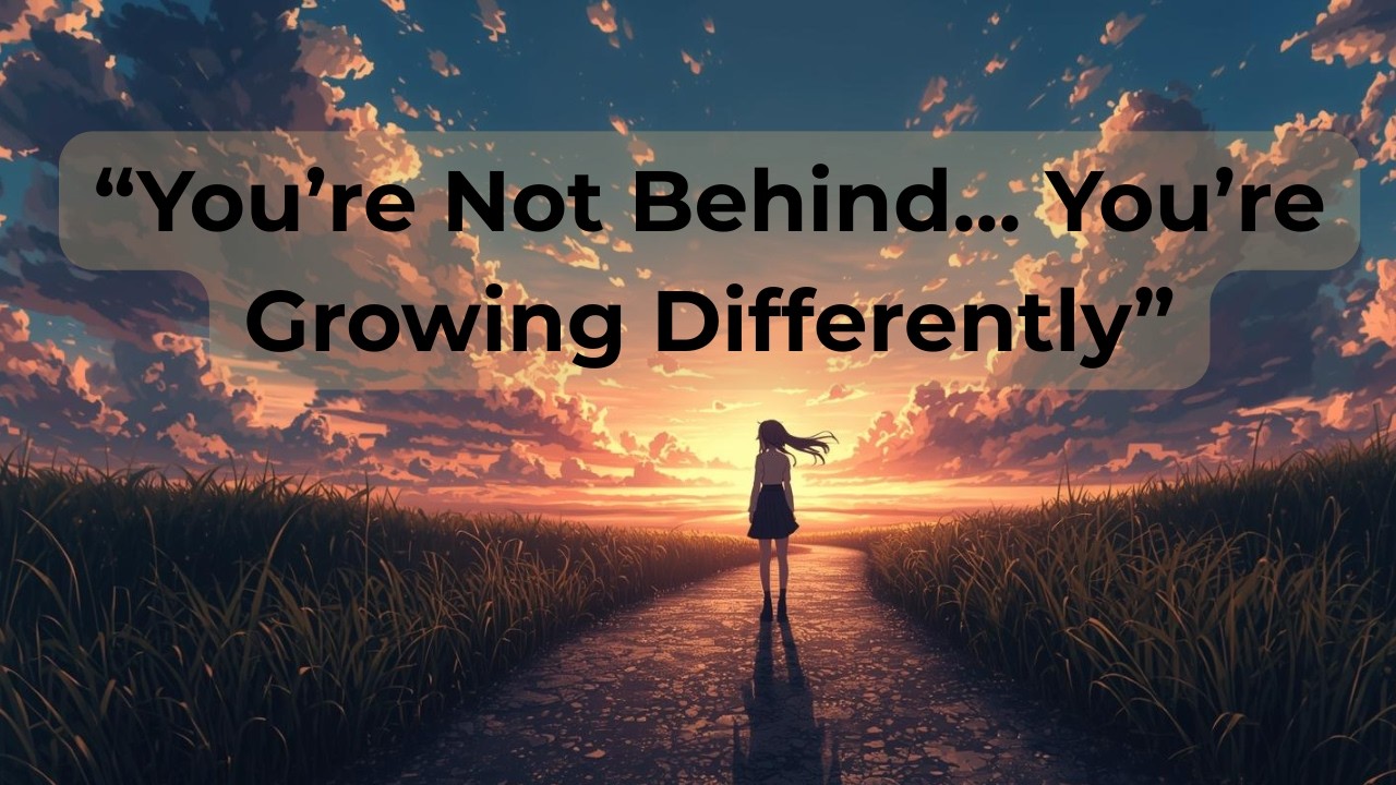 You’re Not Behind in Life You’re Just Growing Differently (Watch This When You Feel Lost)