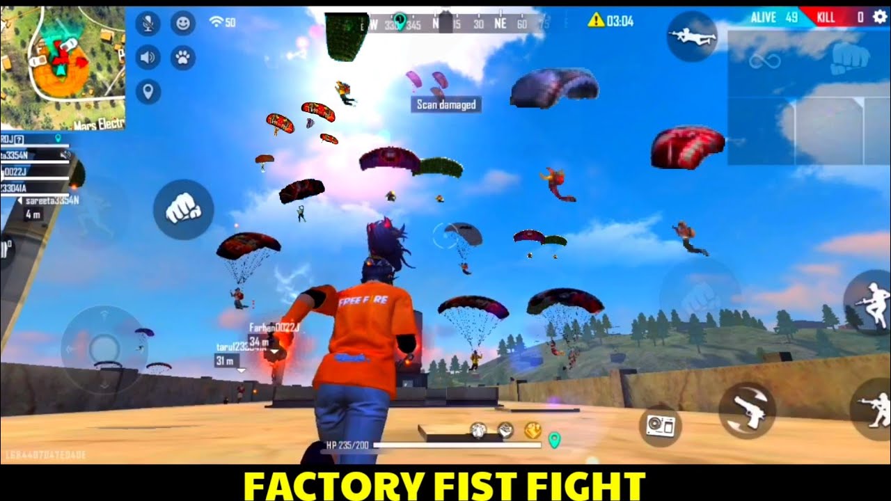 ELITE DRESS FACTORY FIST FIGHT FREE FIRE - FF BATTLE FIST KING ROOF FIGHT BOOYAH - FREE FIRE INDIA