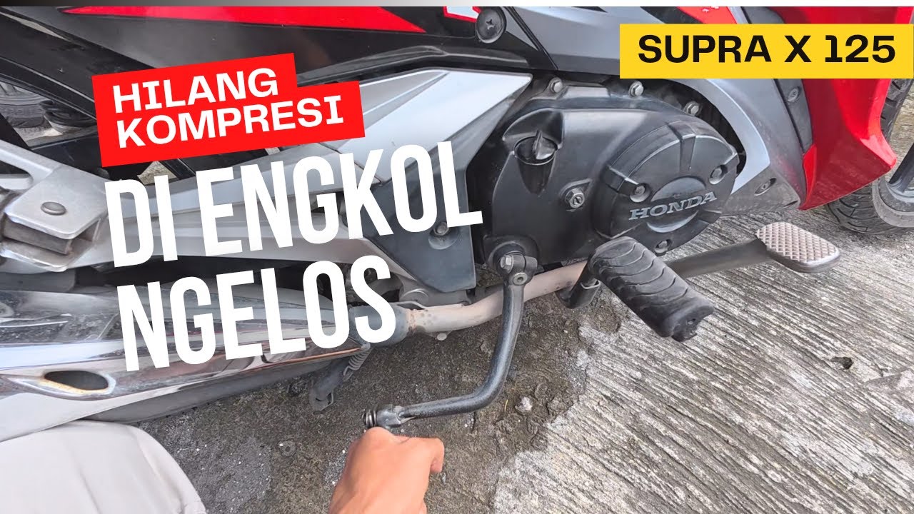 Penyebab Supra X 125 di Engkol Ngelos l di Tap Oli Gak Sampai 1/2 Liter