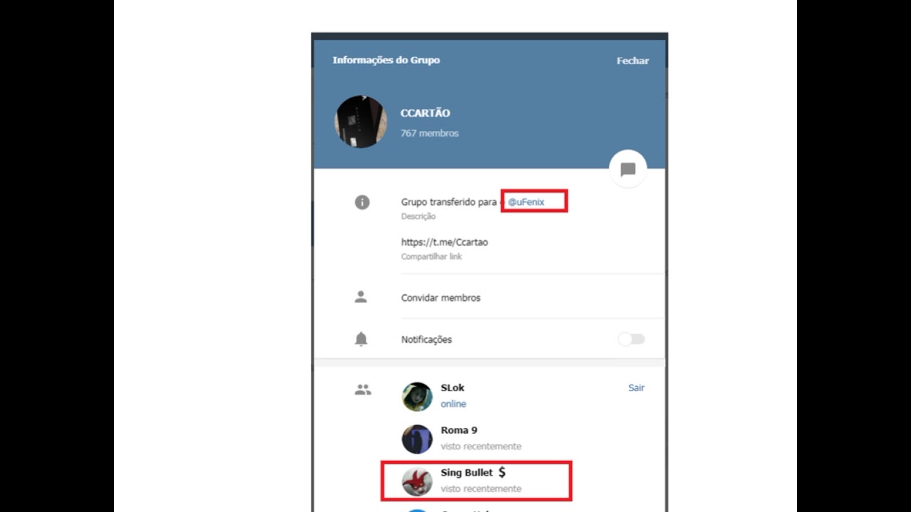 LOTTER SING BULLET/FENIX DONO DE GRUPOS GRANDES NO TELEGRAM