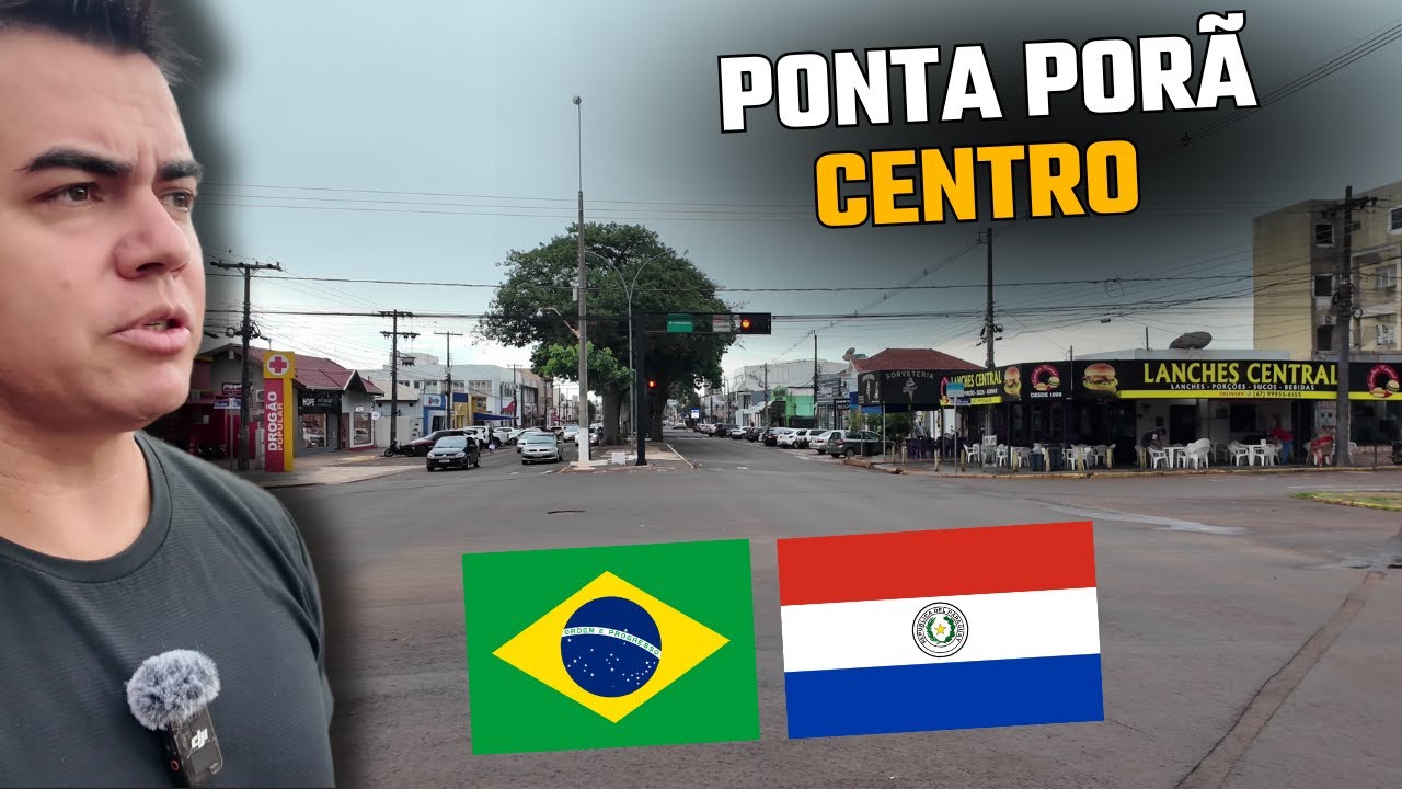 UMA VOLTA no CENTRO de PONTA PORÂ MS fronteira com o PARAGUAI