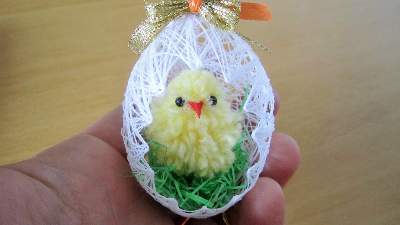 Osterei aus Faden. DIY