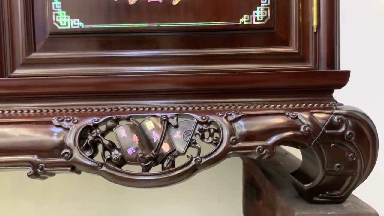 Siêu phẩm tủ chè khảm ốc đỏ vàng chanh zl 0826396581