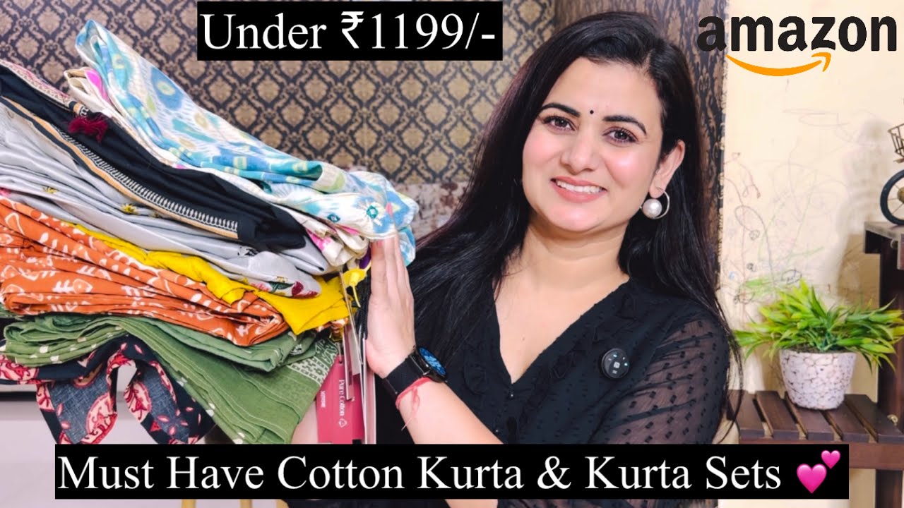 Must Have Amazon Kurta Set Haul, Embroidered Kurta Pant Set With Dupatta, Cotton Kurta Palazzo Set