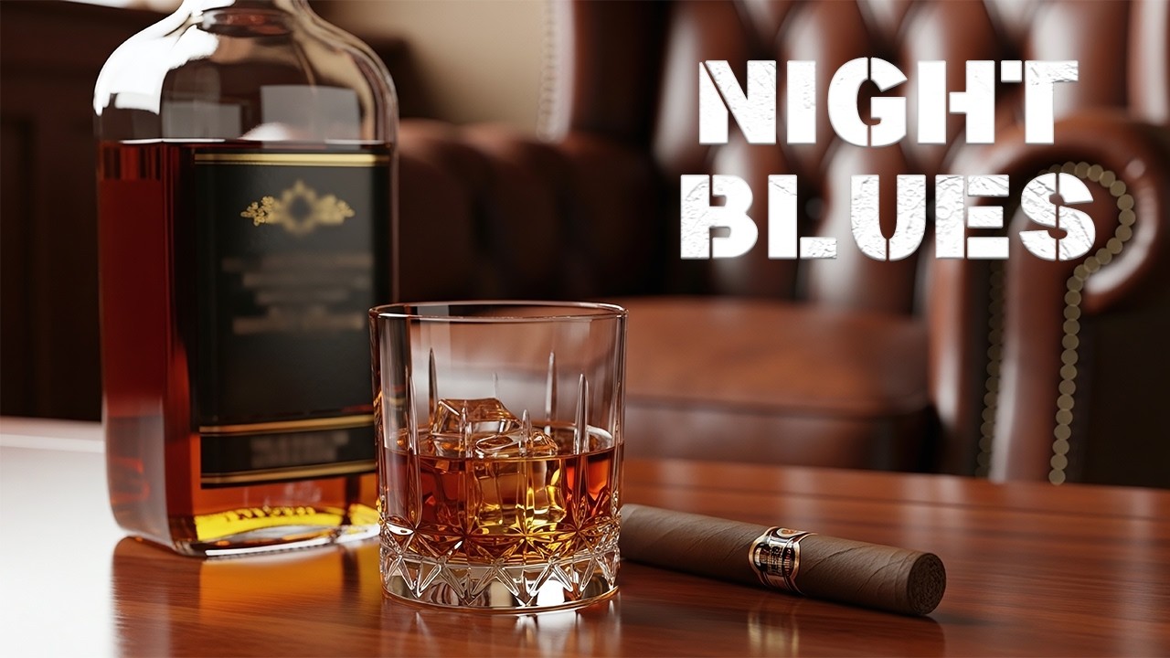 Melancholic Whiskey Blues Guitar   Emotional Slow Blues for Midnight
