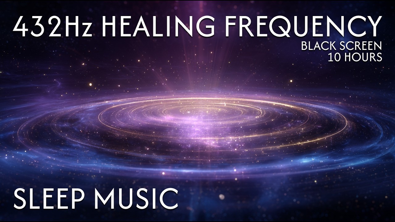 432Hz Deep Sleep Music | Healing Frequency | Fall Asleep Fast | 10 Hours Black Screen