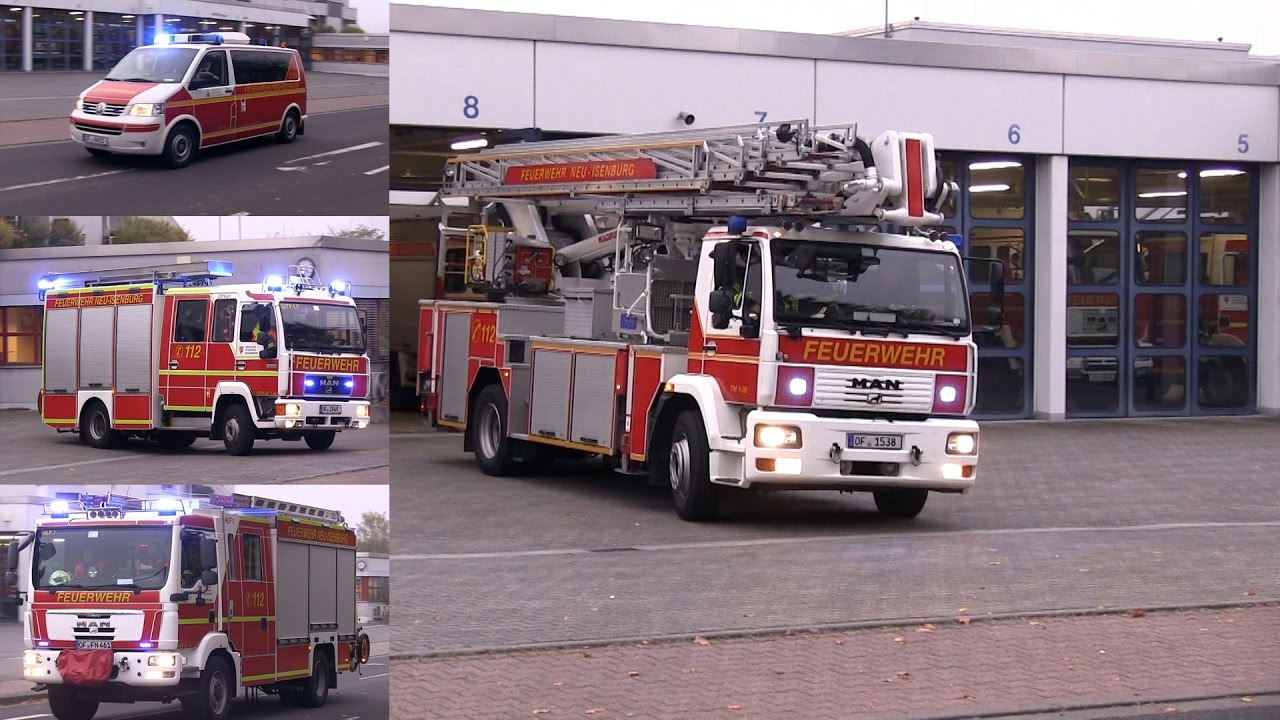 [Kaminbrand] Freiwillige Feuerwehr Neu-Isenburg rückt aus | Gong & ankommende FFler