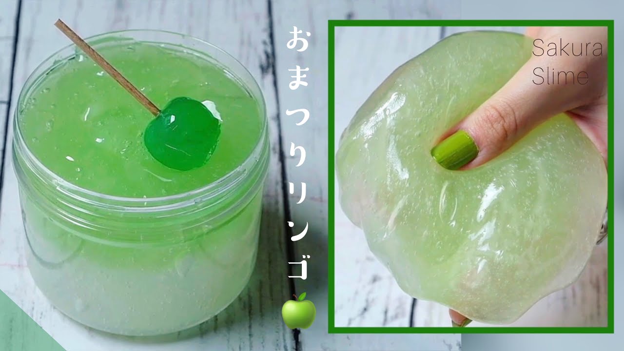 【ASMR】おまつりリンゴ🍏🍭【さくらスライム】〜飴そっくりの不思議テクスチャ〜 