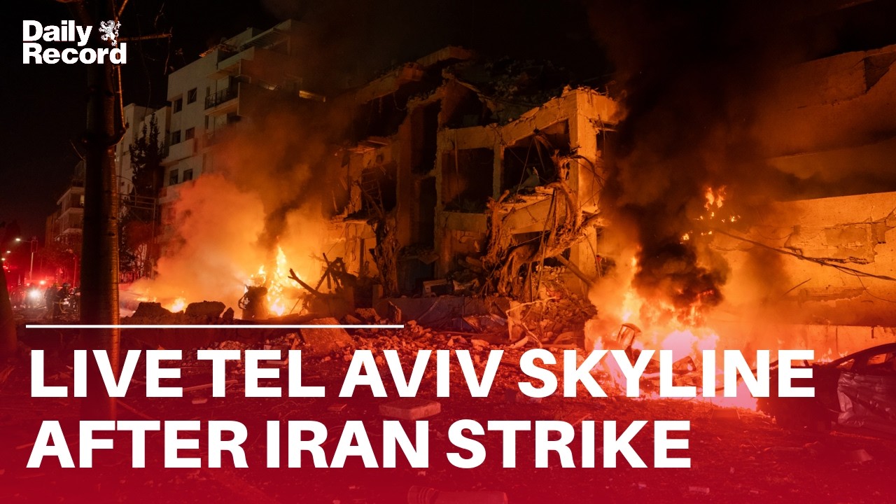LIVE | Tel Aviv skyline after Iran LAUNCH RETALIATORY STRIKES in Israel