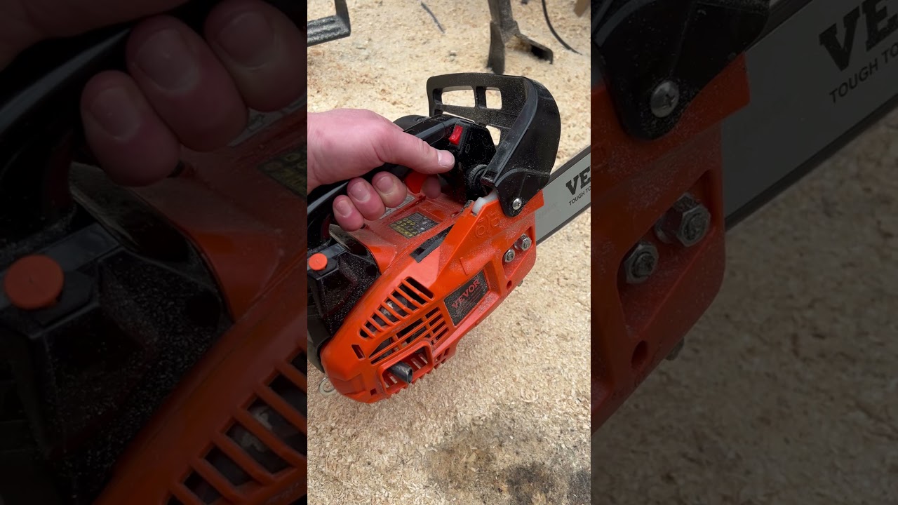 The 25cc top handle Vevor chainsaw with a custom pipe
