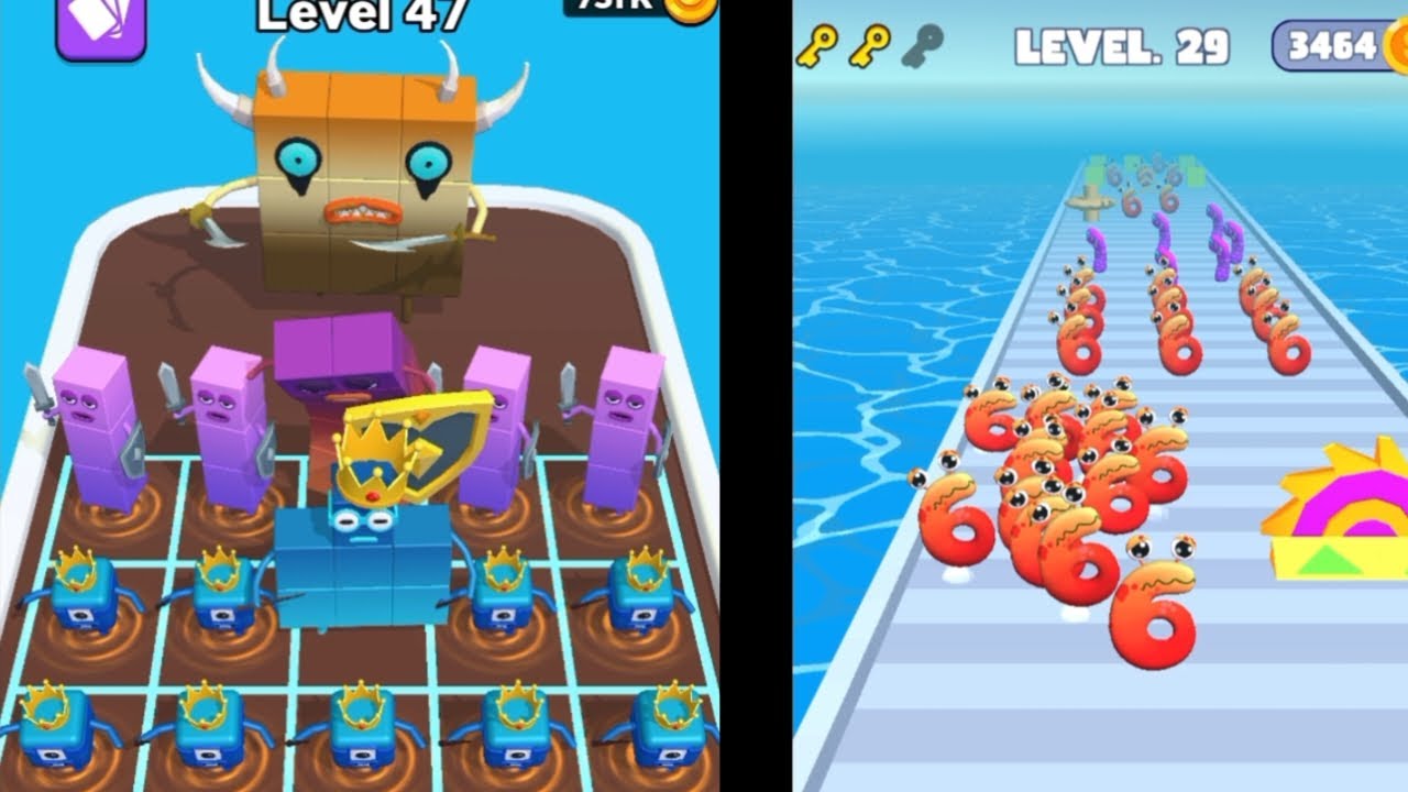 Number Cube Fam Run vs Number Run Merge 3D Math ⭐ Gameplay Walkthrough