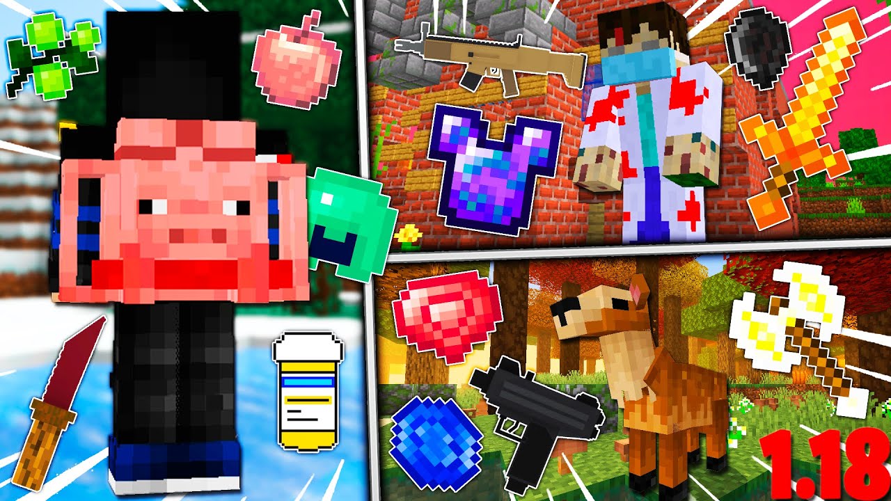 🤯TOP MEJORES ADDONS [MODS] SURVIVAL para MINECRAFT PE 1.18.30 &iquest;SOBREVIVE AL APOCALIPSIS?