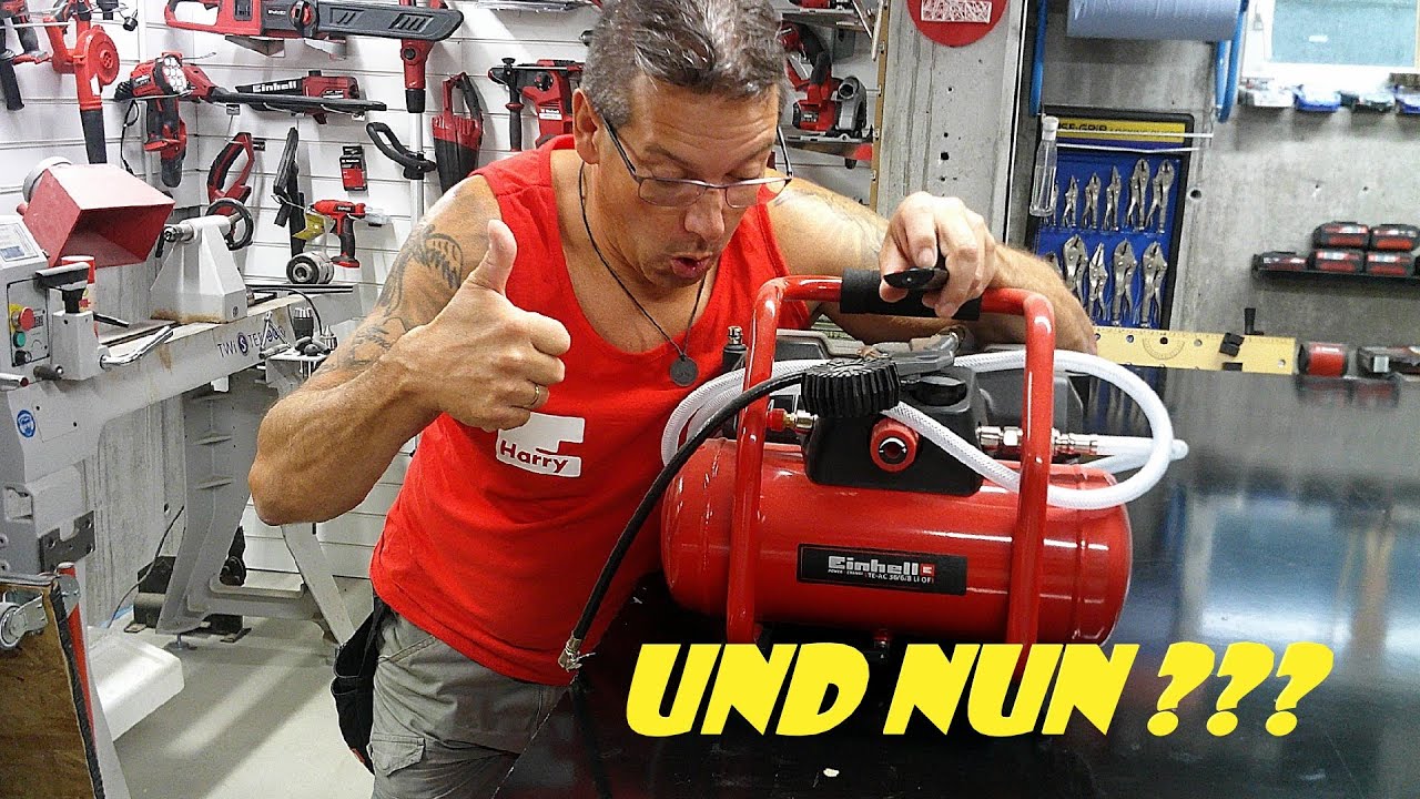 So kanns passieren! Einhell PXC Akku Kompressor die zweite! TE-AC 36/6/8 #einhellharry #einhell_ag