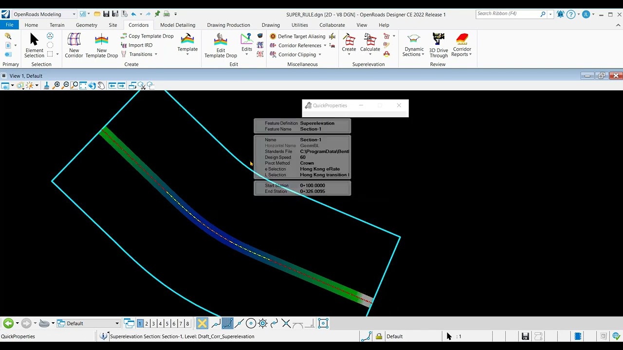 Create Superelevation/Crossfall