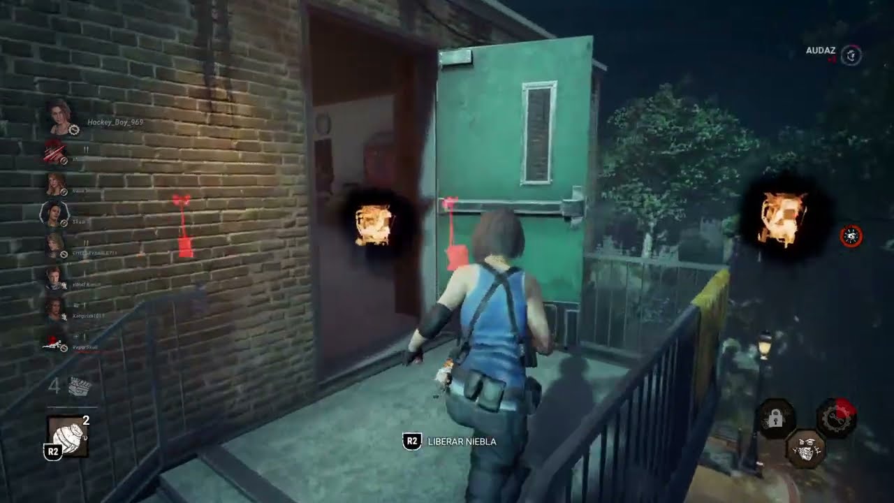 Dead by Daylight 2 vs 8 Jill Valentine Solo Objetivos