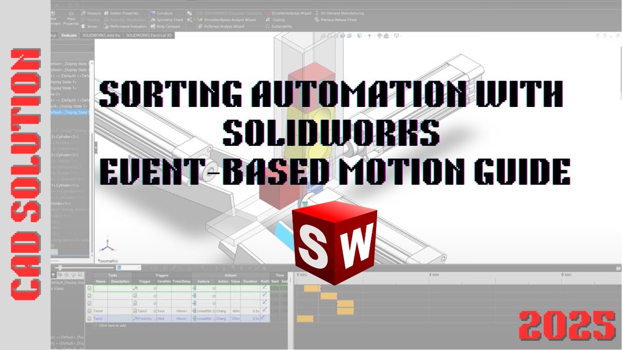 SOLIDWORKS : Tutorial SOLIDWORKS Motion (Event Based Motion) in Sorting Devices