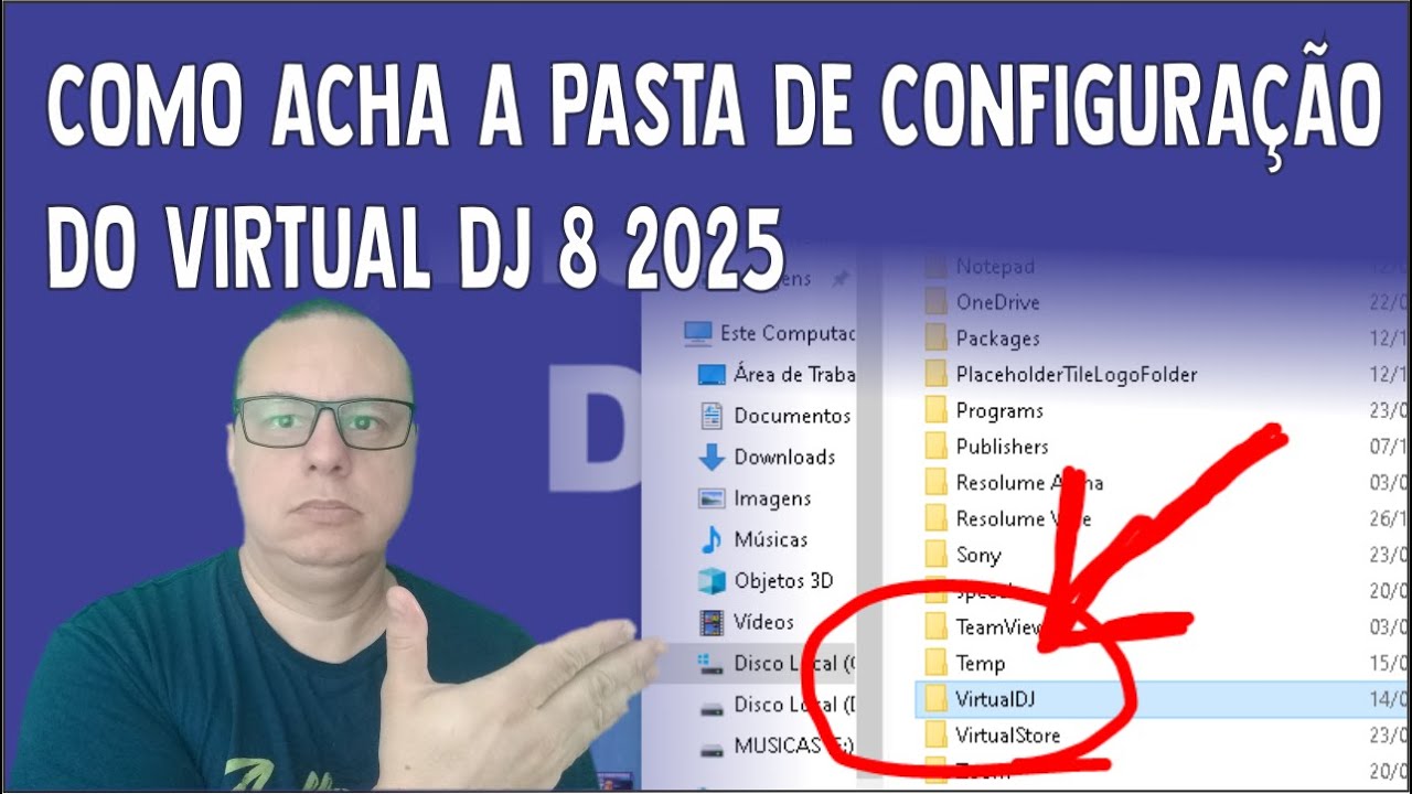 COMO ACHA A PASTA DE CONFIGURAÇÃO DO VIRTUAL DJ 8 2025