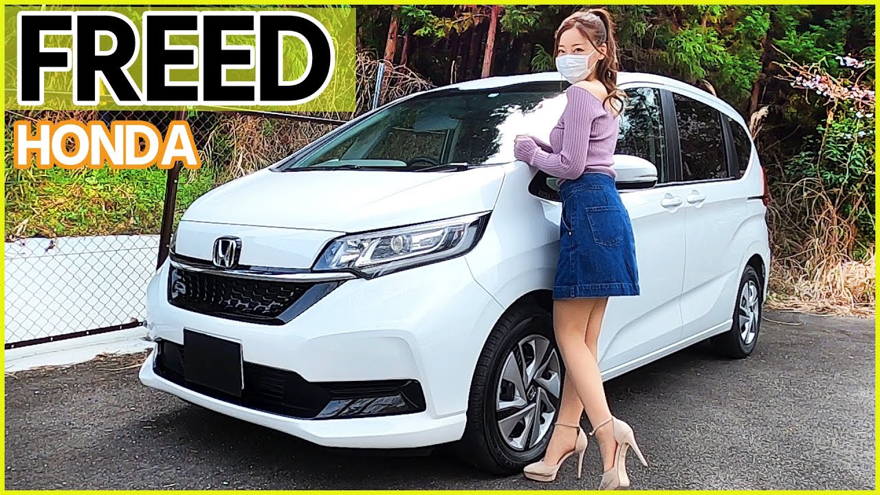 Японская девушка HONDA FREED подробно знакомит с интерьером и экстерьером