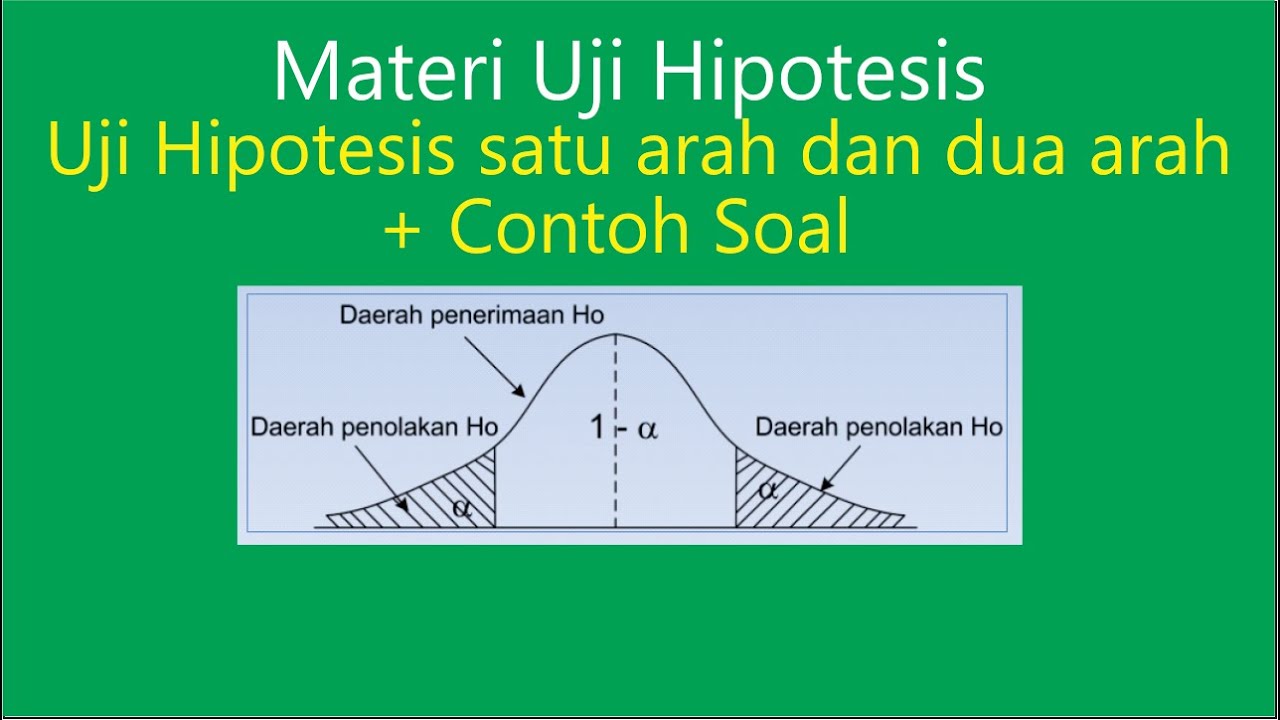 Uji Hipotesis (Hipotesis satu arah dan dua arah)
