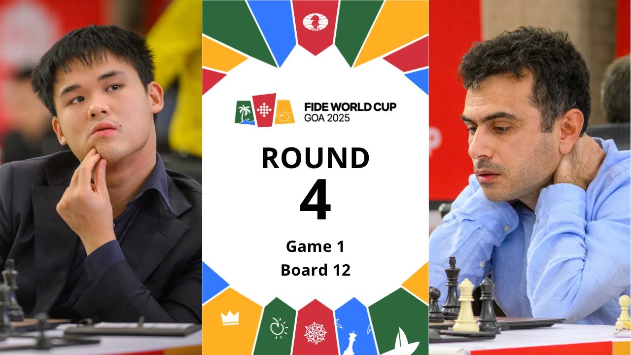 🇺🇸 Awonder Liang – Gabriel Sargissian 🇦🇲 | FIDE World Cup 2025 | Round 4 | Game 1 | Board 12