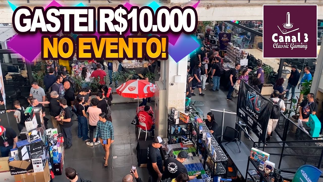 GASTAMOS R$10.000 NO EVENTO DO CANAL 3! MUITOS JOGOS E CONSOLES RAROS!