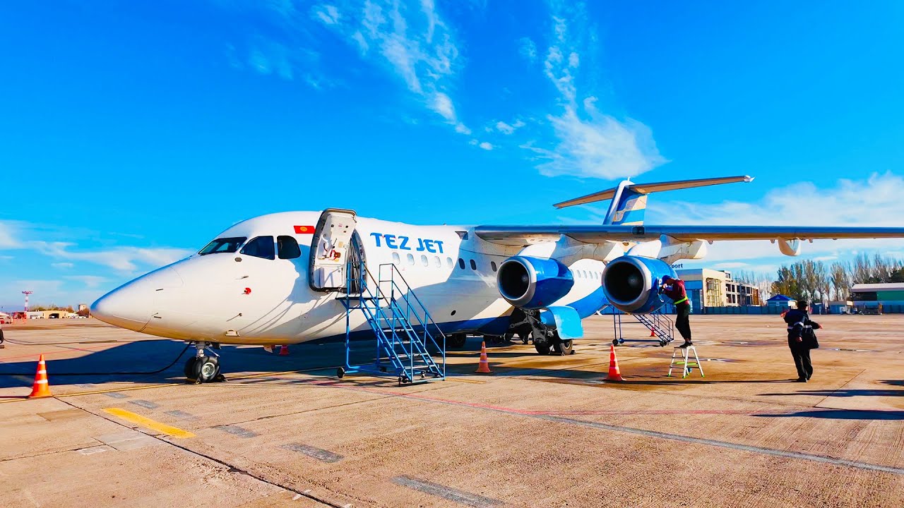 Полет из Ташкента в Бишкек на редком  самолете Avro RJ85, TezJet K1502, эконом. Прогулка по Ташкенту